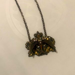 Vintage Bronze Bird Necklace